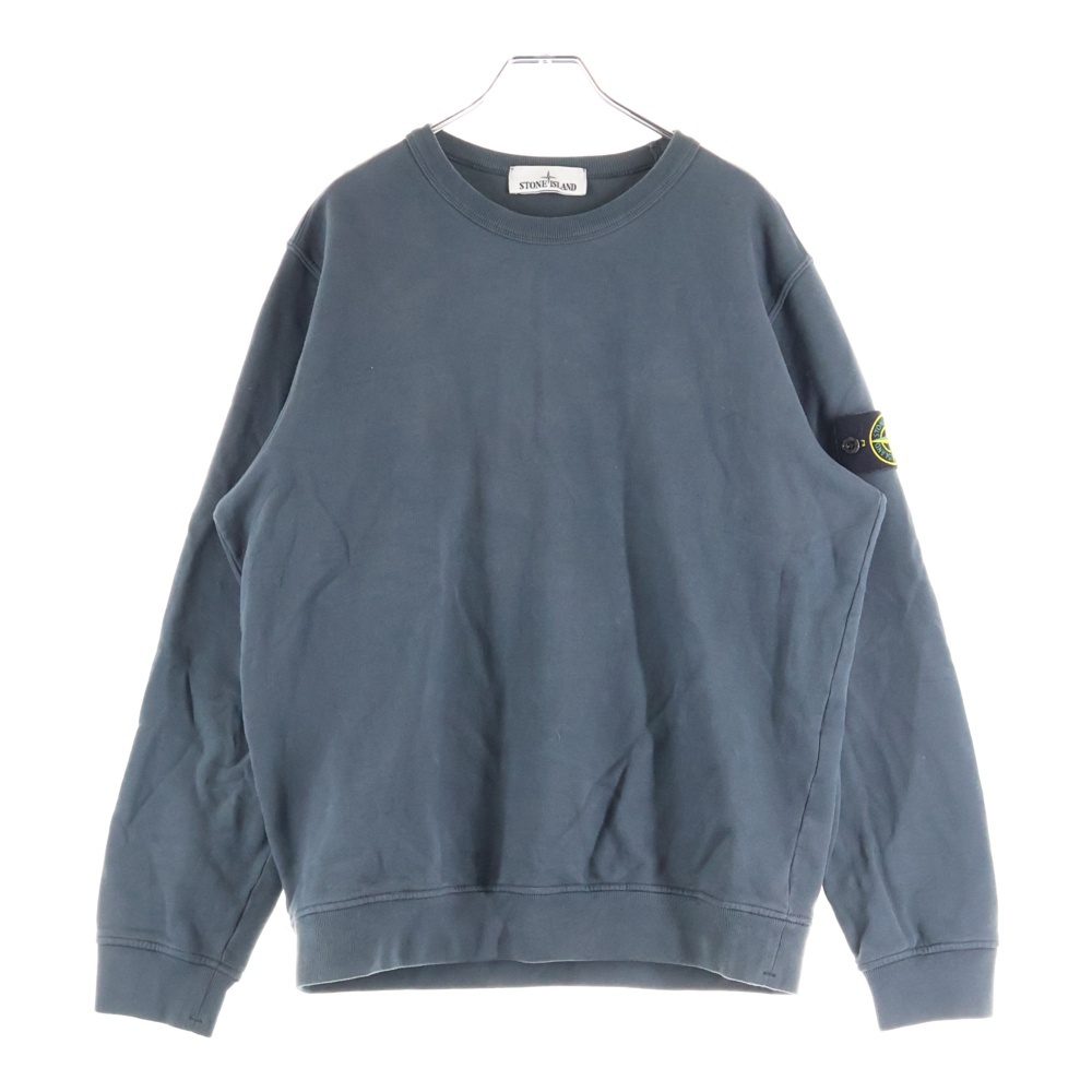 23AW 袖ロゴワッペン付 クルーネック 長袖スウェット トレーナー グレー 791562420 Bランク