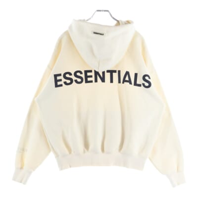 バックロゴプリント プルオーバーパーカー ホワイト Bランク