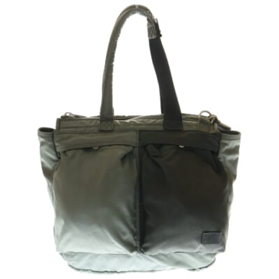 21SS ×PORTER ポーター 2WAY ヘルメット ショルダー バッグ トートバック カーキ 21-0381S Bランク