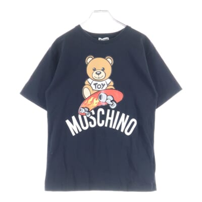 UNDER BEAR ベアプリント クルーネック 半袖Tシャツ ブラック キッズ Bランク