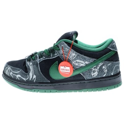 ×THERE SKATEBOARDS DUNK LOW PRO ゼア スケートボード ダンクロー アンスラサイト ローカットスニーカー ブラック/グリーン US7.5/25.5cm HF7743-001 Sランク