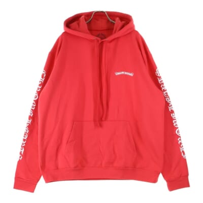 SCROOL HOODIE スクロールラベル プルオーバーフーディ パーカー レッド Aランク