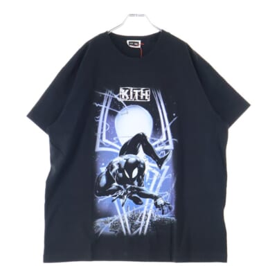 ×MARVEL Symbiote Spiderman Vintage Tee マーベル シンビオート スパイダーマン ヴィンテージ加工 半袖Tシャツ ブラック Sランク
