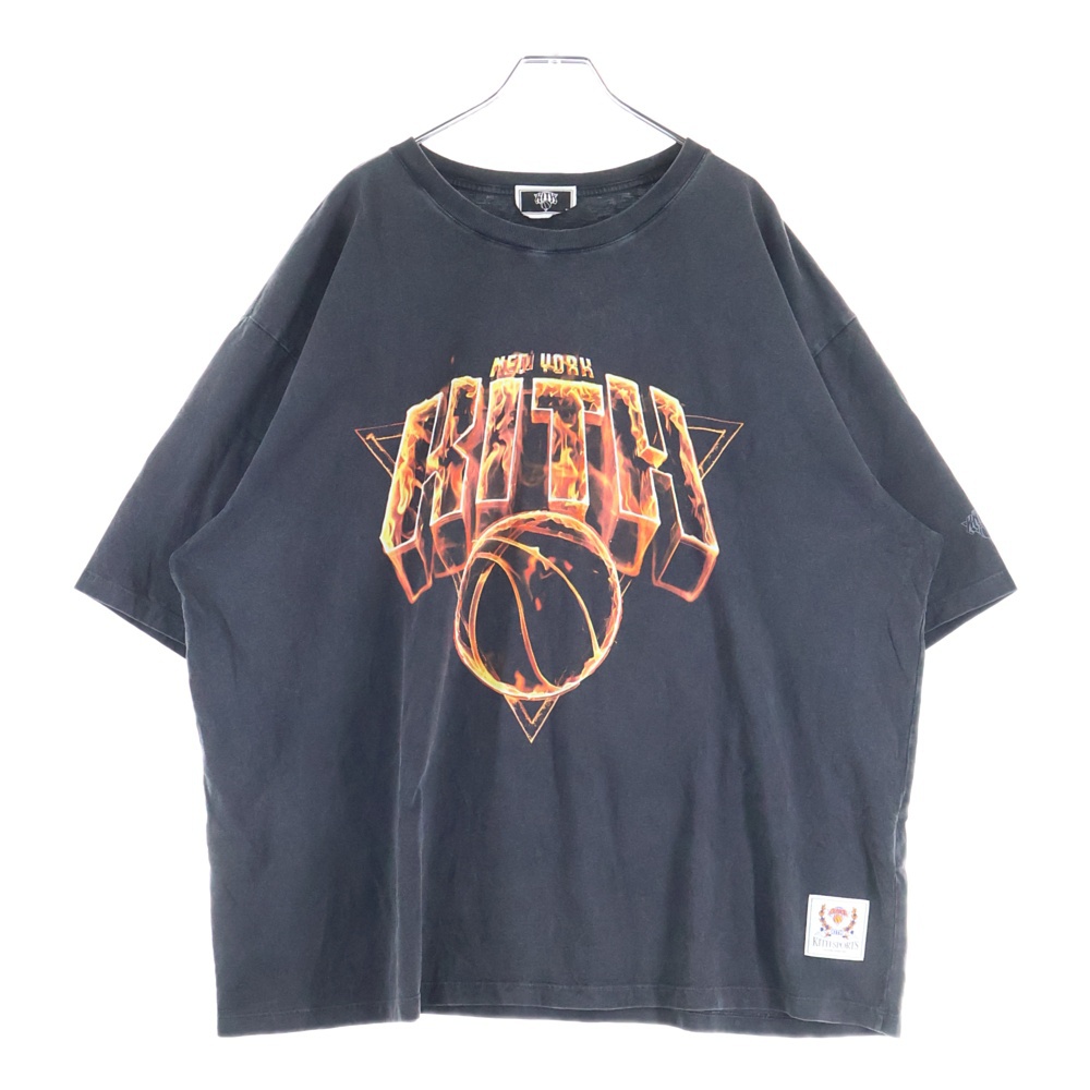 New York Knicks Fire Vintage Jones Tee ニューヨークニックス ファイヤーヴィンテージジョーンズT 半袖Tシャツ クルーネックカットソー ブラック Aランク