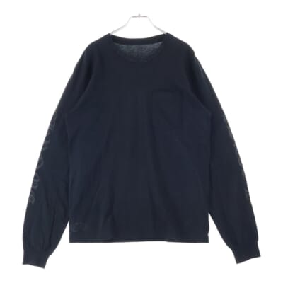 CH L S 1 ネックロゴ 長袖Tシャツ カットソー ロンT ブラック Bランク