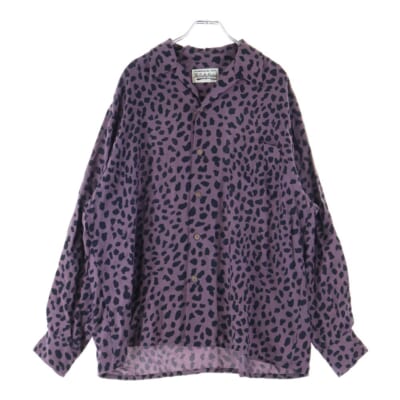 LEOPARD SHIRTS レオパード柄 長袖シャツ パープル Bランク