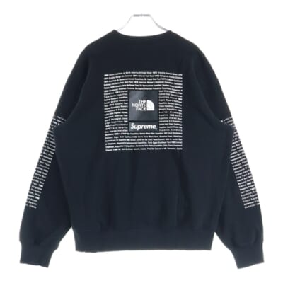 24SS ×THE NORTH FACE GRAPHIC CREWNECK SWEATSHIRT グラフィック クルーネックトレーナー スウェット ブラック NT02411 Bランク