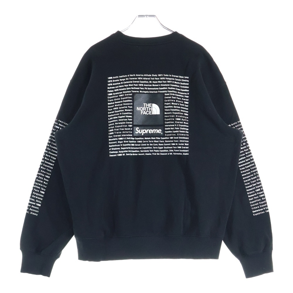24SS ×THE NORTH FACE GRAPHIC CREWNECK SWEATSHIRT グラフィック クルーネックトレーナー スウェット ブラック NT02411 Bランク