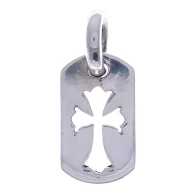 DT TNY CO CRS タイニーカットアウトクロスドッグタグ チャーム ペンダントトップ シルバー BCA252 Sランク
