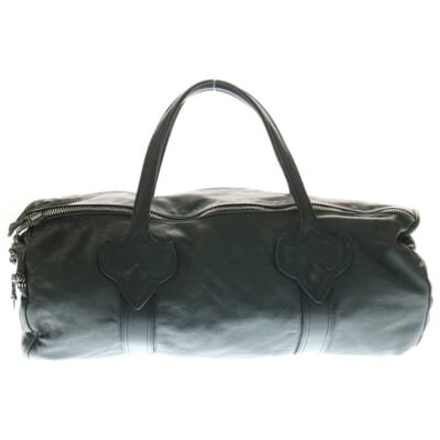 バレルクロスボールジップ ボストンバック ダッフルバック シルバー/ブラック Bランク