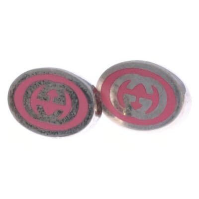 GGロゴ ピアス ピンク/シルバー Bランク