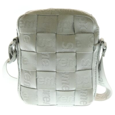 24SS Woven Shoulder Bag ウーブン ショルダーバッグ グレー Bランク