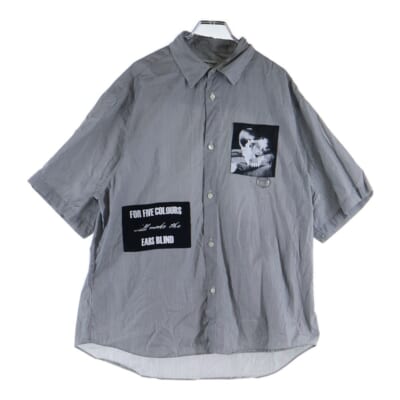 オーラリー 25SS SUPER FINE TROPICAL WOOL OPEN COLLAR HALF SLEEVED