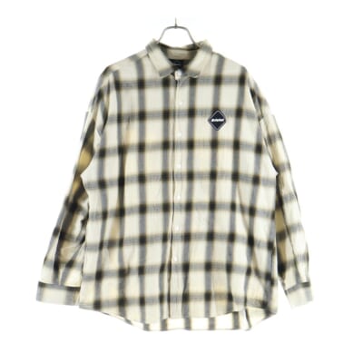 BIG LOGO L/S BAGGY SHIRT ビッグロゴバギーシャツ 長袖シャツ ブラウン FCRB-252090 Bランク