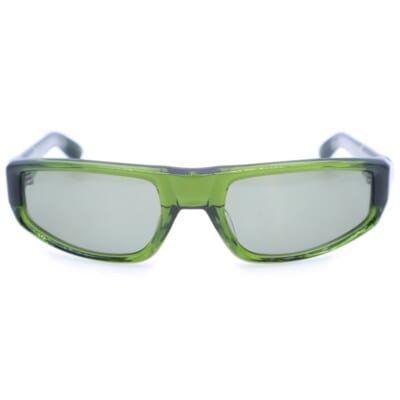 T.HUTCH サイドクロスモチーフセルフレームサングラス グリーン 58□22-122 Bランク