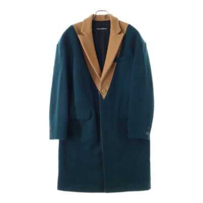 ウールバイカラー チェスターコート グリーン ILLJKT-375 Bランク