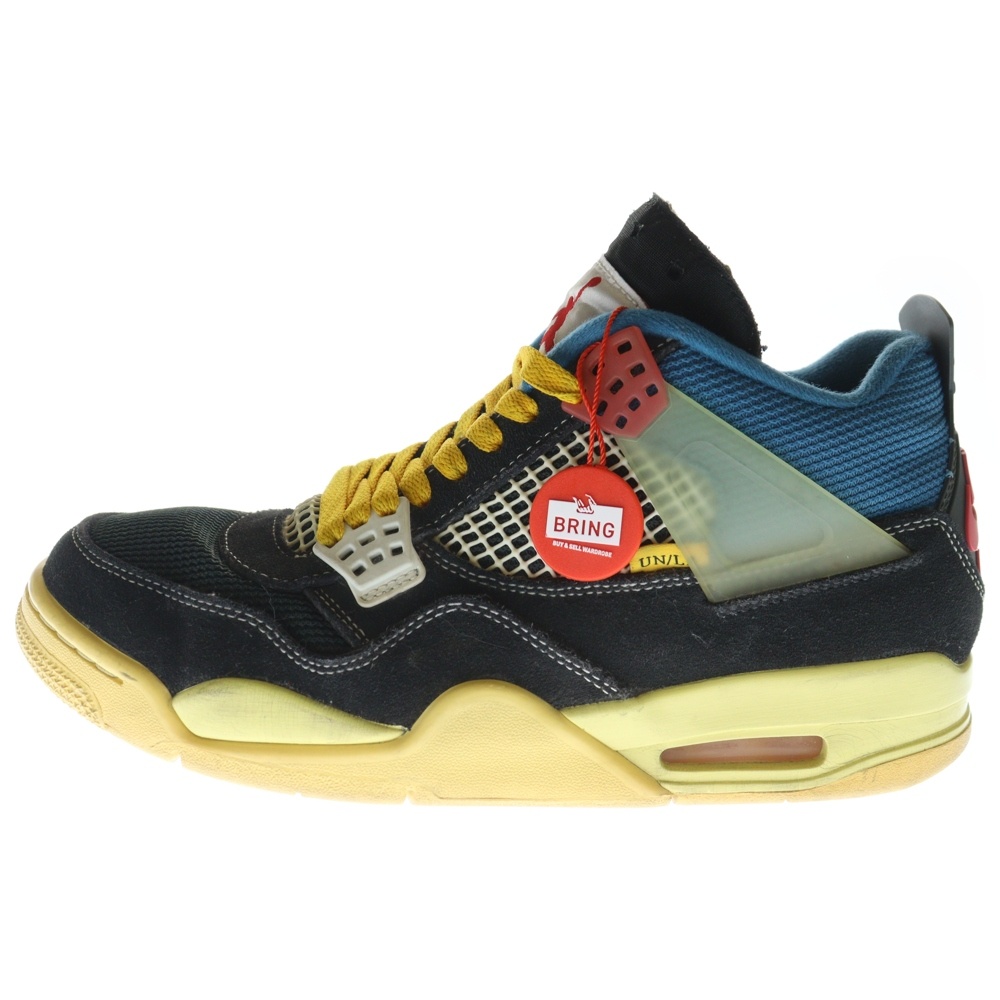 ×UNION Air Jordan 4 OFF NOIR ユニオン エアジョーダン4 ハイカットスニーカー マルチカラー US8.5/26.5cm DC9533-001 Bランク