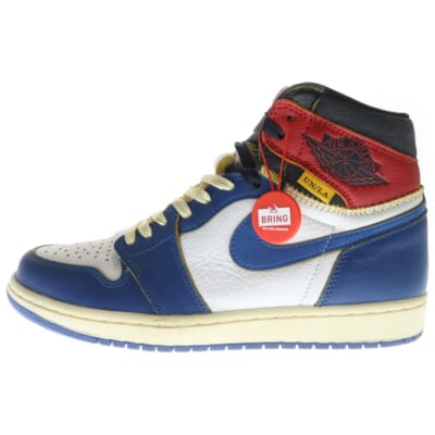 ×Union Air Jordan 1 Retro High OG NRG ユニオン エアジョーダン1 レトロ OG NRG ハイカットスニーカー ブルー/レッド US8.5/26.5cm BV1300-146 Bランク