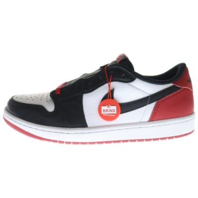 AIR JORDAN 1 RETRO LOW OG BLACK TOE エアジョーダン1 ブラックトゥ レースアップ ローカットスニーカー ホワイト/ブラック/レッド US10.5/28.5cm CZ0790-106 Sランク