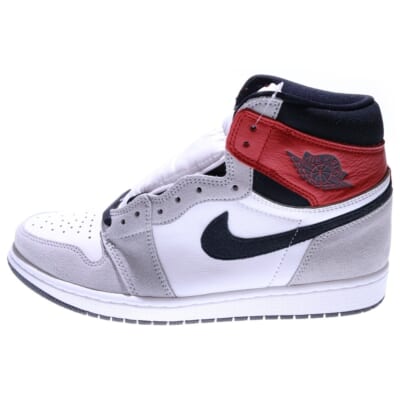 AIR JORDAN1 RETRO HIGH OG LIGHT SMOKE GREY エアジョーダン1 スモークグレイ ハイカットスニーカー ホワイト/グレー US10.5/28.5cm 555088-126 Sランク