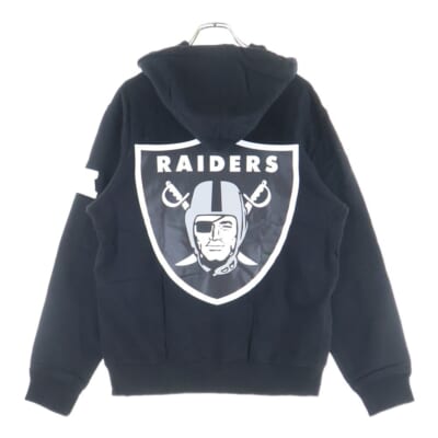 ×NFL Raiders フロント刺繍ロゴ プルオーバーパーカー ブラック Bランク