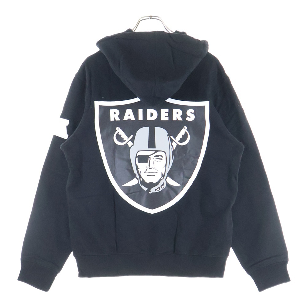 ×NFL Raiders フロント刺繍ロゴ プルオーバーパーカー ブラック Bランク