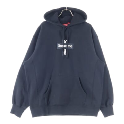 20AW Cross Box Logo Hooded Sweatshirt クロスボックスロゴ フーディ プルオーバースウェットパーカー フーディ ブラック Aランク