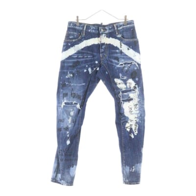 17AW グラフィティプリント デニムパンツ インディゴ S74LB0245 S30309 Bランク