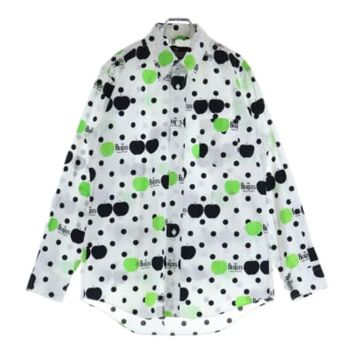 09SSアップル長袖ドットシャツ ホワイト VD-B003 Bランク