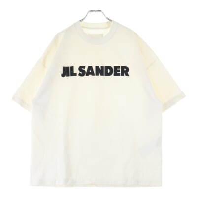 21AW LOGO TEE JSMT707045 ロゴプリント 半袖Tシャツ アイボリー Bランク