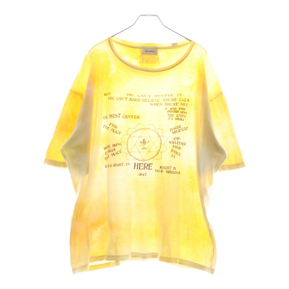 19SS TIE DYE TEE タイダイ 半袖Tシャツ カットソー イエロー Bランク