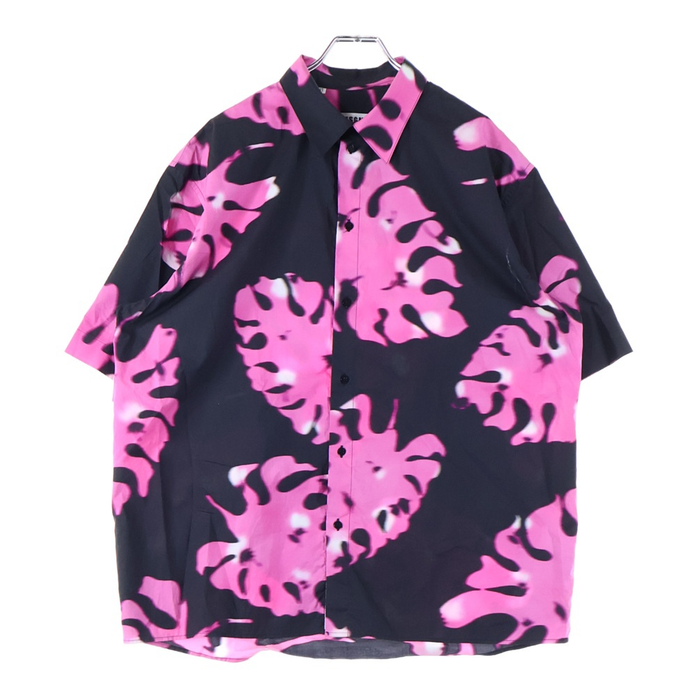 総柄フラワーデザイン 半袖シャツ ブラック 3040ME20 217011-12 Bランク