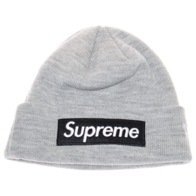 22AW New Era Box Logo Beanie ニューエラ ボックスロゴ ビーニー ニット帽 グレー Sランク