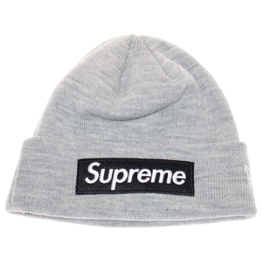 22AW New Era Box Logo Beanie ニューエラ ボックスロゴ ビーニー ニット帽 グレー Sランク
