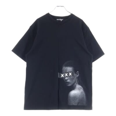 フロントロゴプリント 半袖Tシャツ ブラック Aランク