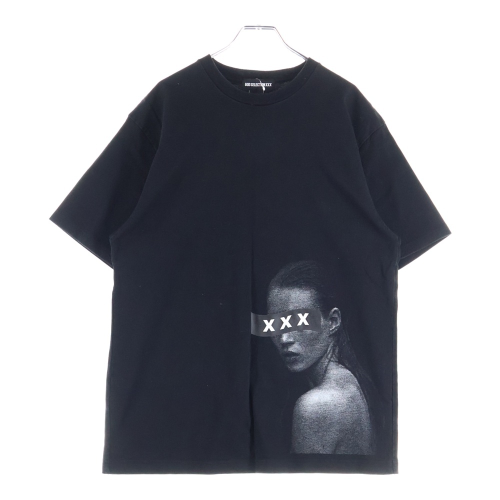 フロントロゴプリント 半袖Tシャツ ブラック Aランク