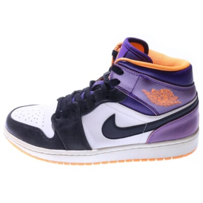 【観賞用2012年製】 AIR JORDAN 1 MID エアジョーダン1 フェニックスサンズ ミッドカットスニーカー US9.5/27.5cm ホワイト Bランク