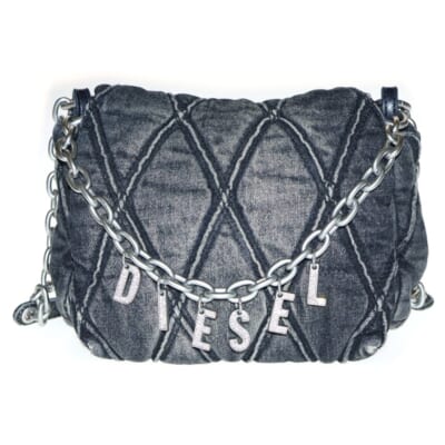 Charm-D チャーム キルティング デニムショルダーバッグ グレー レディース Bランク