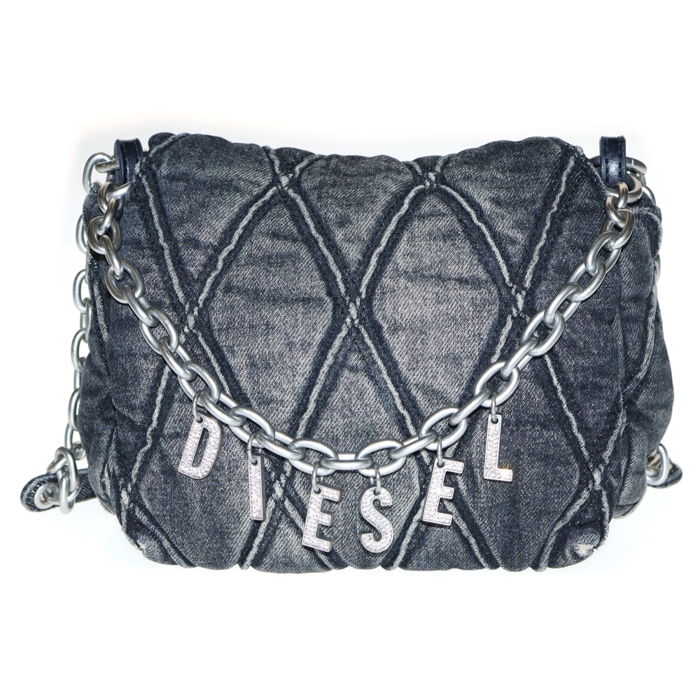 Charm-D チャーム キルティング デニムショルダーバッグ グレー レディース Bランク