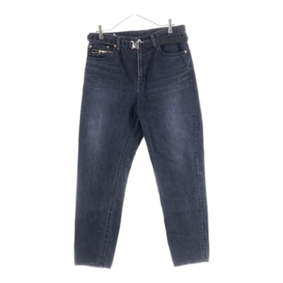 23SS Belted denim pants ベルベット デニム パンツ ブラック SCM-082 Bランク