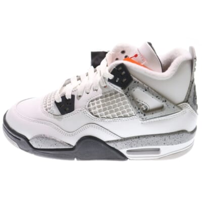 Air Jordan 4 Retro White Cement エアジョーダン4 レトロ ホワイトセメント ローカットスニーカー キッズ ホワイト IB4171-100 Sランク