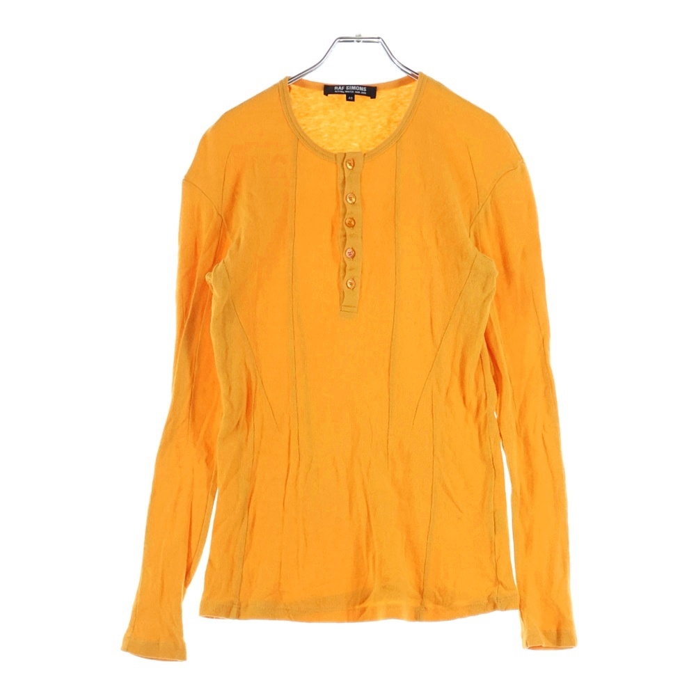 08-09AW ヘンリーネック ロングスリーブ Tシャツ カットソー オレンジ Bランク