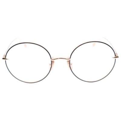 BELIEVER(-) ラウンドフレーム アイウェア 眼鏡 ゴールド DTX506-52-03 Sランク