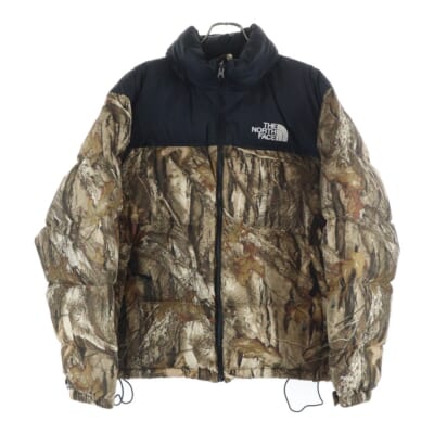 1996 RETRO NUPTSE JACKET 枯葉柄 ヌプシダウンジャケット ブラウン Aランク