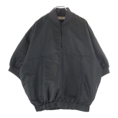 HALF ZIP NYLON PULLOVER ハーフジップ 半袖ナイロンシャツ グレー Aランク
