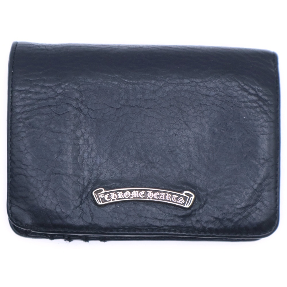 クロムハーツ JOEY ジョーイ レザーウォレット 2つ折り財布 ブラック