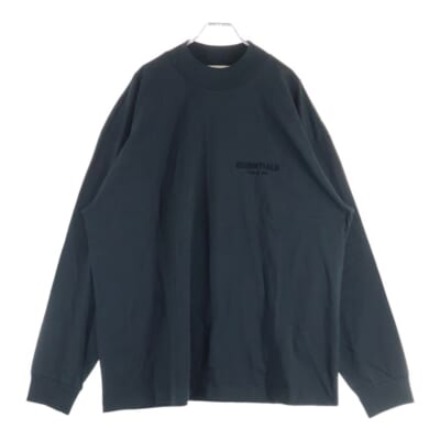 L/S T-SHIRT フェルトロゴ 長袖Tシャツ ロンT ブラック Sランク