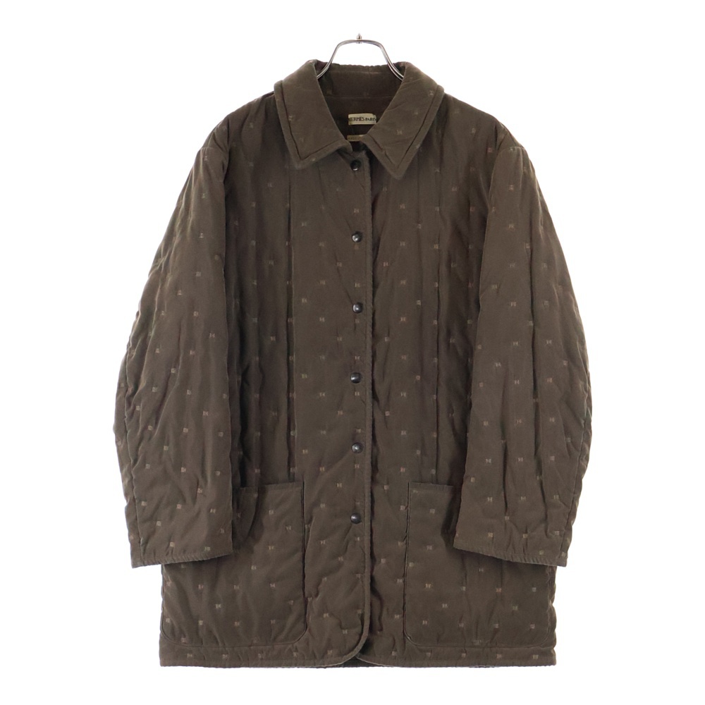 マルジェラ期 パドックコート 中綿 ロングコート ブラウン Bランク