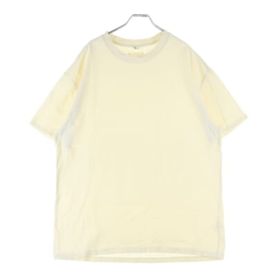 無地 プルオーバー クルーネック半袖Tシャツ カットソー ベージュ Bランク