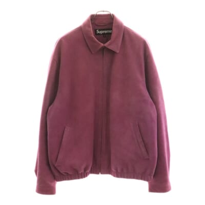 21SS Suede Harrington Jacket スモールボックスロゴ スウェード ハリントンジャケット ブルゾン ピンク Bランク